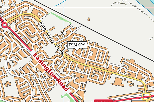 TS24 9PY map - OS VectorMap District (Ordnance Survey)