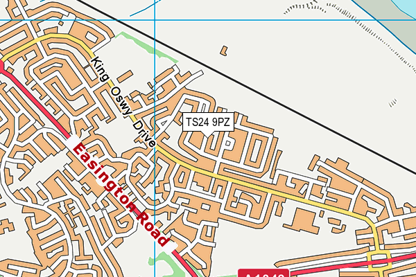 TS24 9PZ map - OS VectorMap District (Ordnance Survey)