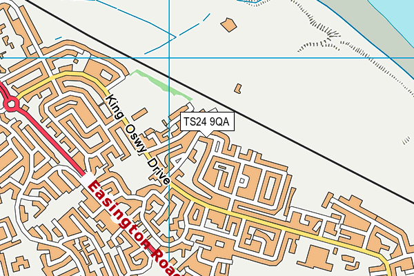 TS24 9QA map - OS VectorMap District (Ordnance Survey)
