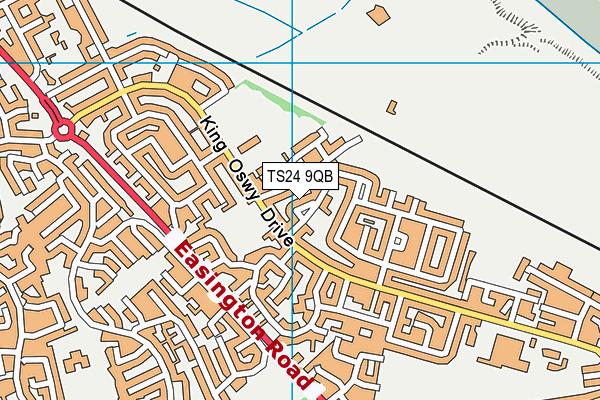TS24 9QB map - OS VectorMap District (Ordnance Survey)