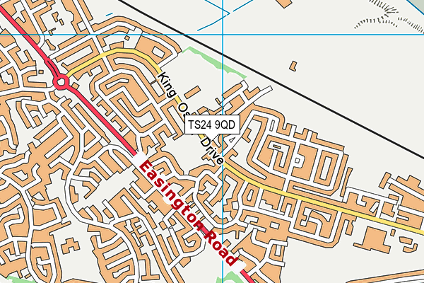 TS24 9QD map - OS VectorMap District (Ordnance Survey)