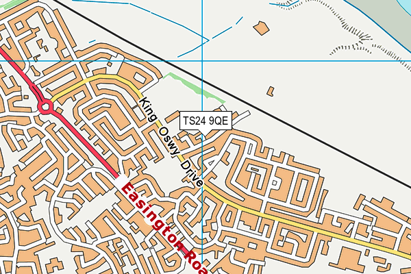 TS24 9QE map - OS VectorMap District (Ordnance Survey)