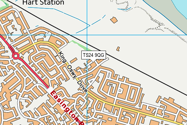 TS24 9QG map - OS VectorMap District (Ordnance Survey)