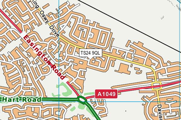 TS24 9QL map - OS VectorMap District (Ordnance Survey)