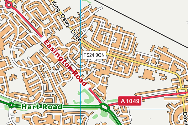 TS24 9QN map - OS VectorMap District (Ordnance Survey)