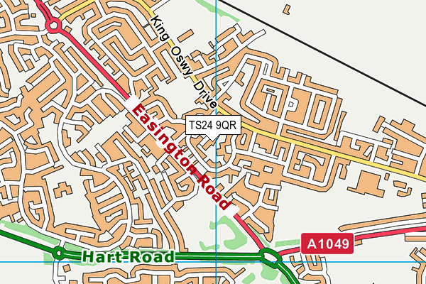 TS24 9QR map - OS VectorMap District (Ordnance Survey)