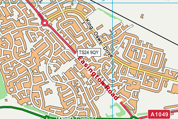 TS24 9QY map - OS VectorMap District (Ordnance Survey)