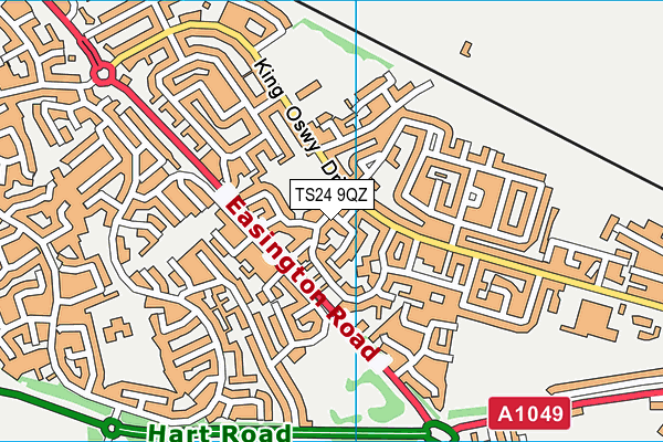 TS24 9QZ map - OS VectorMap District (Ordnance Survey)