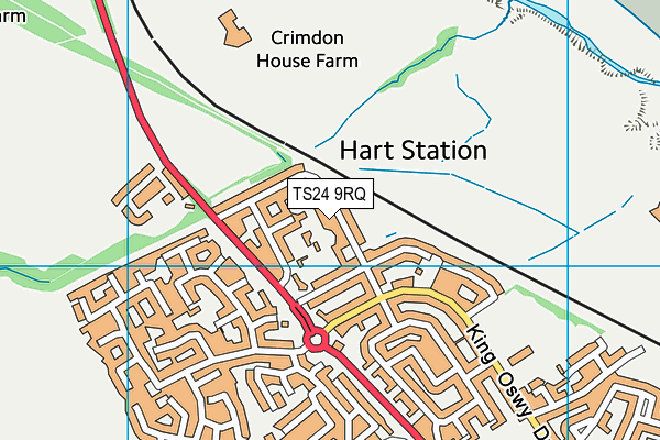 TS24 9RQ map - OS VectorMap District (Ordnance Survey)