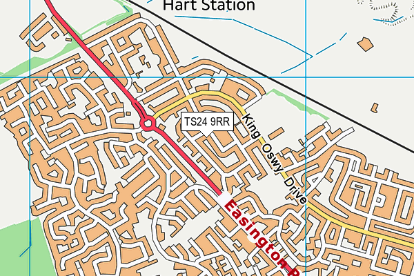 TS24 9RR map - OS VectorMap District (Ordnance Survey)