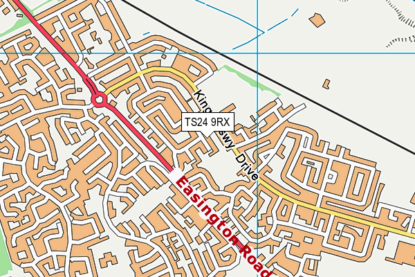 TS24 9RX map - OS VectorMap District (Ordnance Survey)