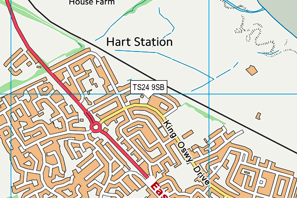 TS24 9SB map - OS VectorMap District (Ordnance Survey)