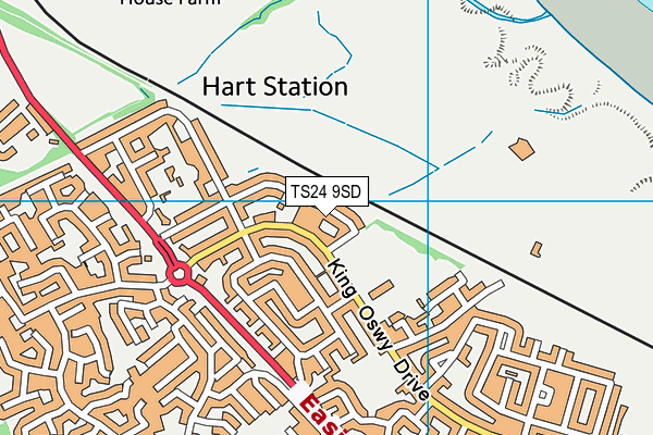 TS24 9SD map - OS VectorMap District (Ordnance Survey)