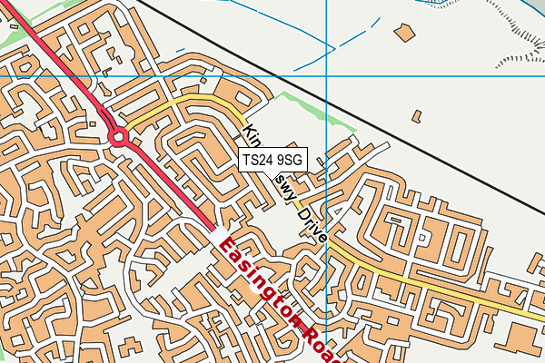 TS24 9SG map - OS VectorMap District (Ordnance Survey)