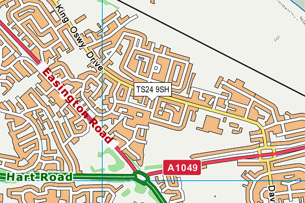 TS24 9SH map - OS VectorMap District (Ordnance Survey)