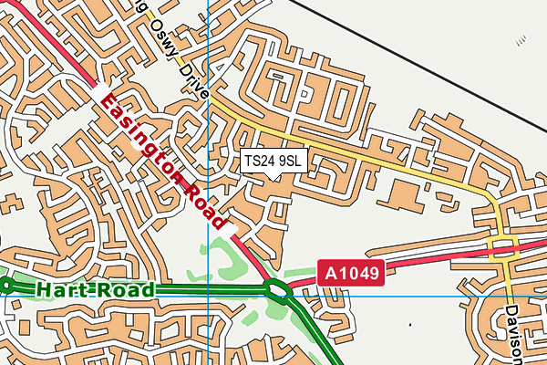 TS24 9SL map - OS VectorMap District (Ordnance Survey)