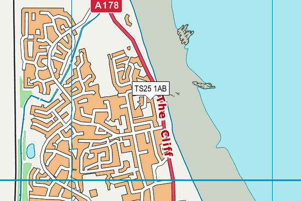 TS25 1AB map - OS VectorMap District (Ordnance Survey)