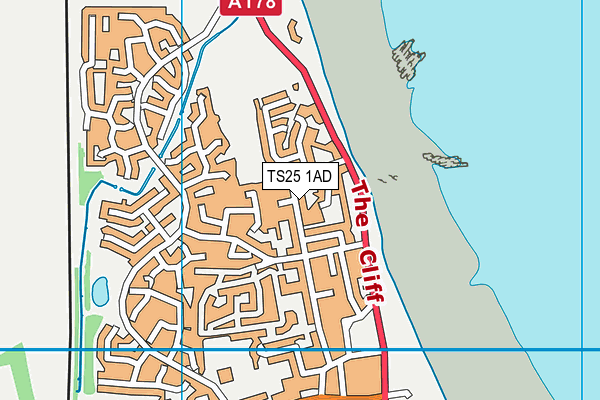 TS25 1AD map - OS VectorMap District (Ordnance Survey)