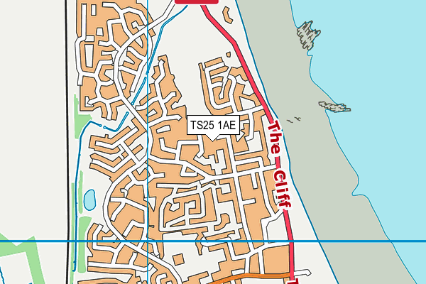 TS25 1AE map - OS VectorMap District (Ordnance Survey)
