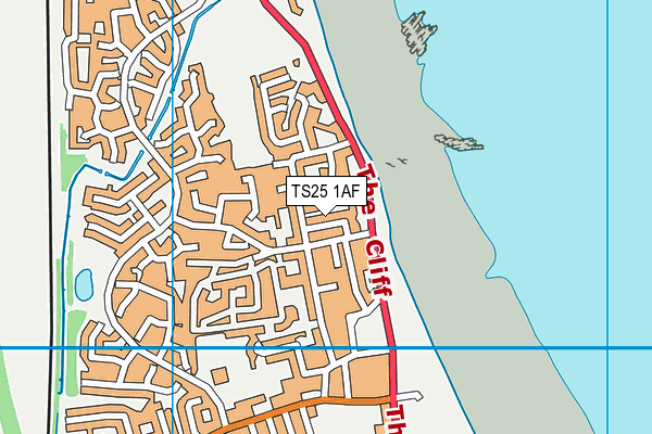 TS25 1AF map - OS VectorMap District (Ordnance Survey)