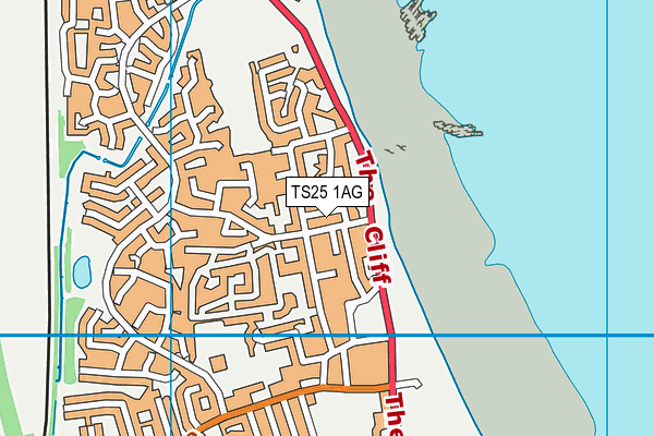 TS25 1AG map - OS VectorMap District (Ordnance Survey)