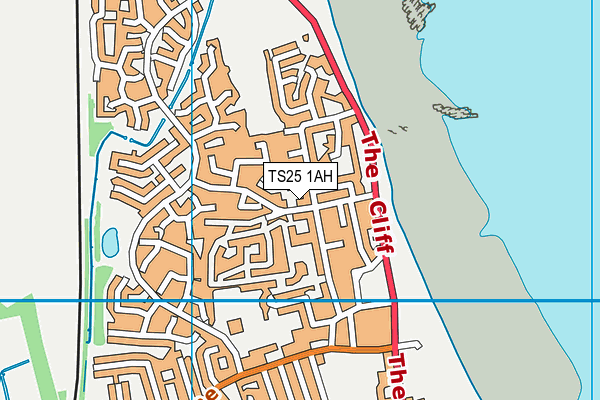 TS25 1AH map - OS VectorMap District (Ordnance Survey)