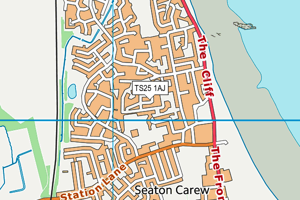 TS25 1AJ map - OS VectorMap District (Ordnance Survey)