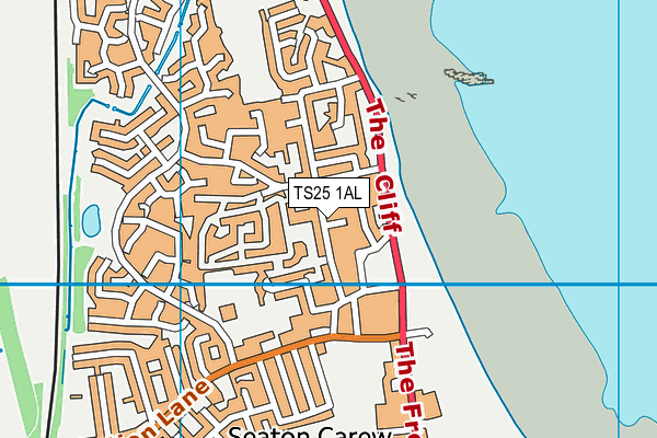 TS25 1AL map - OS VectorMap District (Ordnance Survey)