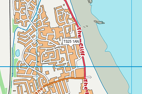 TS25 1AN map - OS VectorMap District (Ordnance Survey)