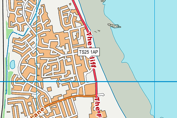 TS25 1AP map - OS VectorMap District (Ordnance Survey)