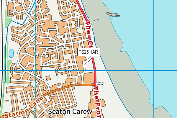 TS25 1AR map - OS VectorMap District (Ordnance Survey)