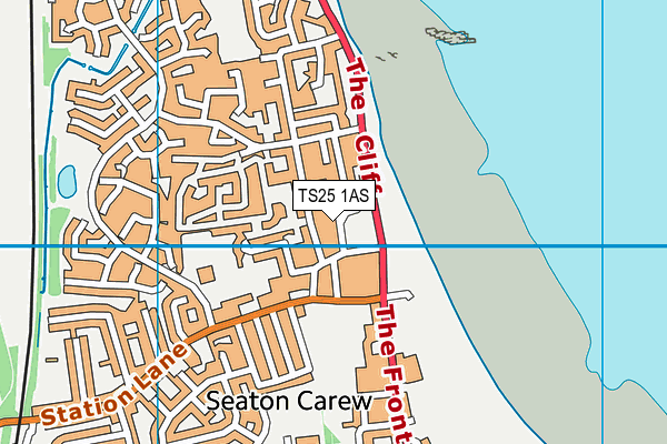 TS25 1AS map - OS VectorMap District (Ordnance Survey)