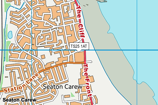 TS25 1AT map - OS VectorMap District (Ordnance Survey)