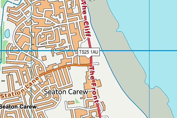 TS25 1AU map - OS VectorMap District (Ordnance Survey)