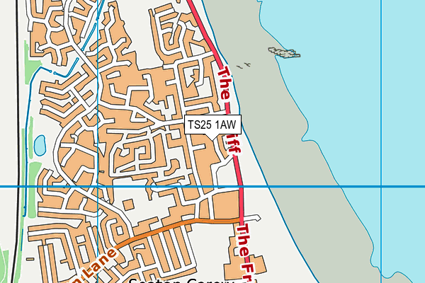 TS25 1AW map - OS VectorMap District (Ordnance Survey)