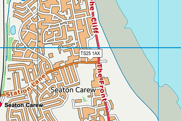 TS25 1AX map - OS VectorMap District (Ordnance Survey)