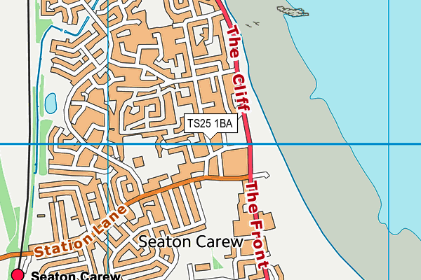 TS25 1BA map - OS VectorMap District (Ordnance Survey)
