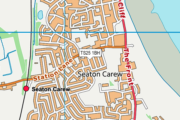 TS25 1BH map - OS VectorMap District (Ordnance Survey)