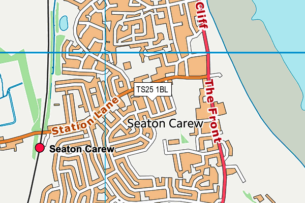 TS25 1BL map - OS VectorMap District (Ordnance Survey)