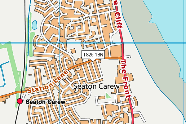 TS25 1BN map - OS VectorMap District (Ordnance Survey)