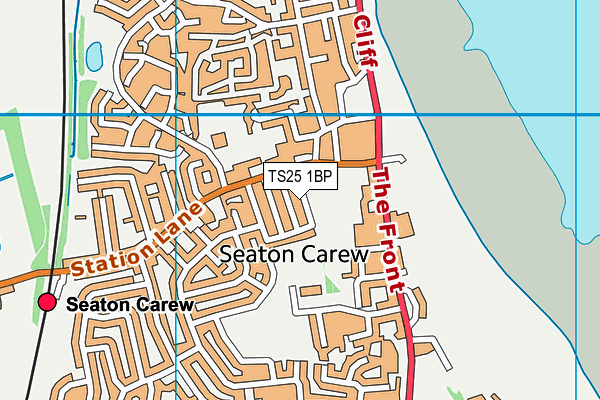 TS25 1BP map - OS VectorMap District (Ordnance Survey)