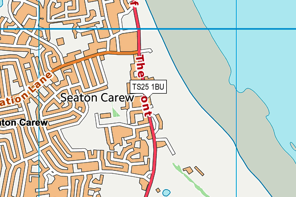 TS25 1BU map - OS VectorMap District (Ordnance Survey)