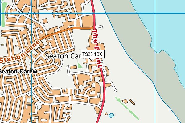 TS25 1BX map - OS VectorMap District (Ordnance Survey)