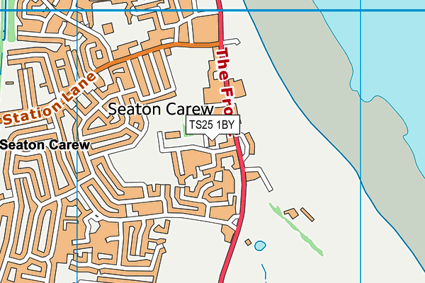 TS25 1BY map - OS VectorMap District (Ordnance Survey)
