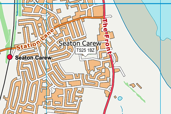 Seaton Park map (TS25 1BZ) - OS VectorMap District (Ordnance Survey)