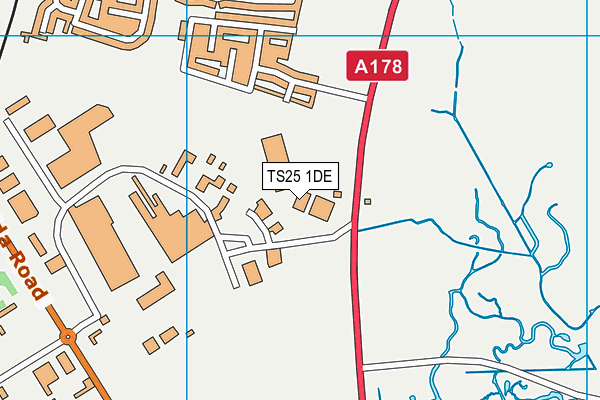Seaton Carew Golf Club map (TS25 1DE) - OS VectorMap District (Ordnance Survey)