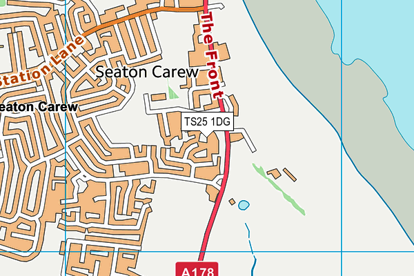 TS25 1DG map - OS VectorMap District (Ordnance Survey)