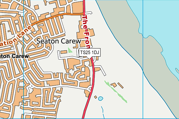 TS25 1DJ map - OS VectorMap District (Ordnance Survey)