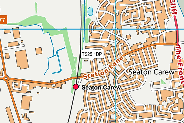 TS25 1DP map - OS VectorMap District (Ordnance Survey)