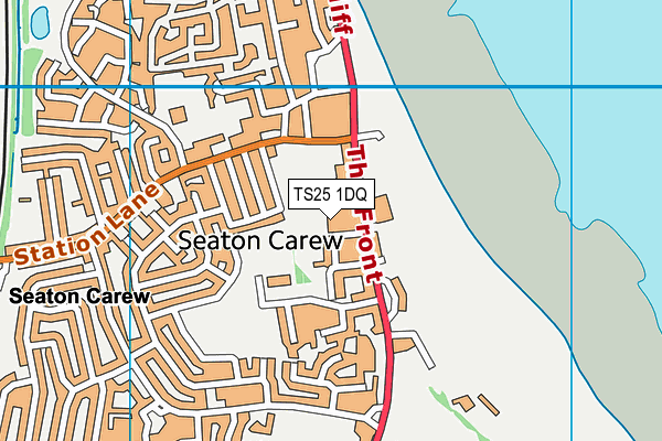 TS25 1DQ map - OS VectorMap District (Ordnance Survey)
